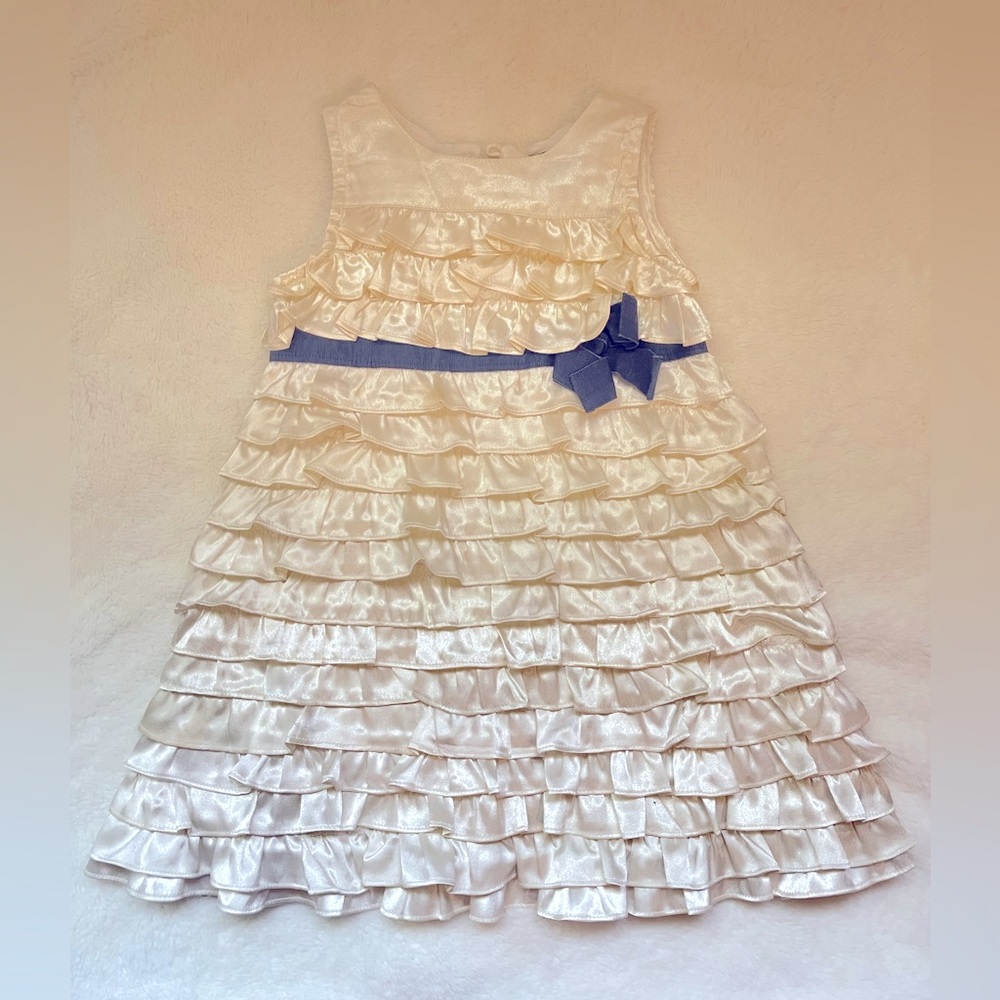 Baby Gap Cream Ruffled Party Dress 2T